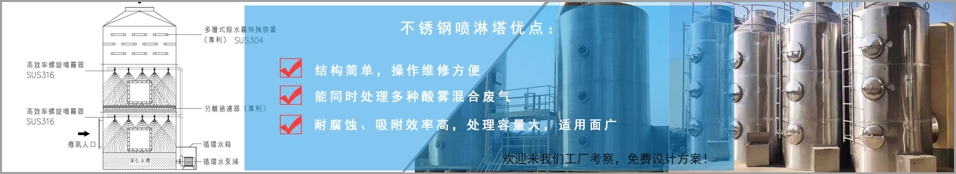 不锈钢喷淋塔